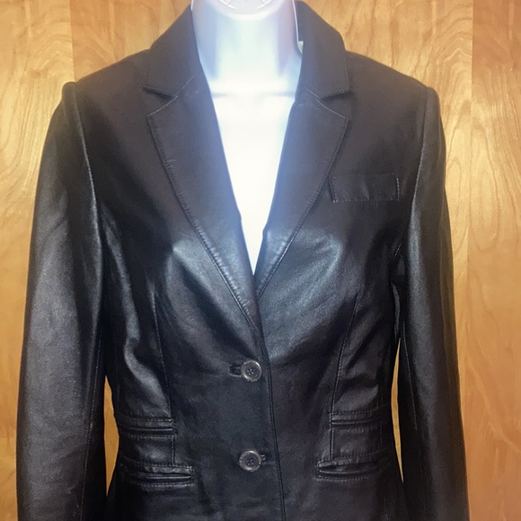 Ted Baker London Black Leather Jacket - Picture 2 of 9